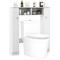Costway Over The Toilet Storage Cabinet Double Door Bathroom Toilet Storage Organizer Natural/White